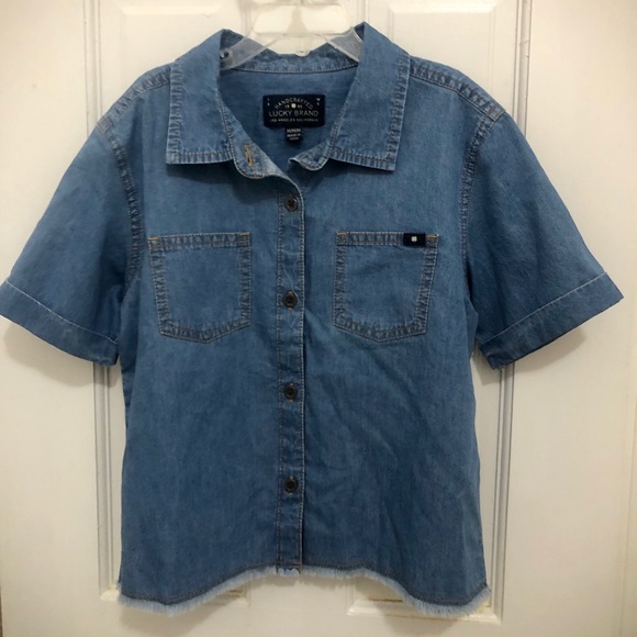 LUCKY BRAND girls Rosalind embroidered denim top - Picture 5 of 8